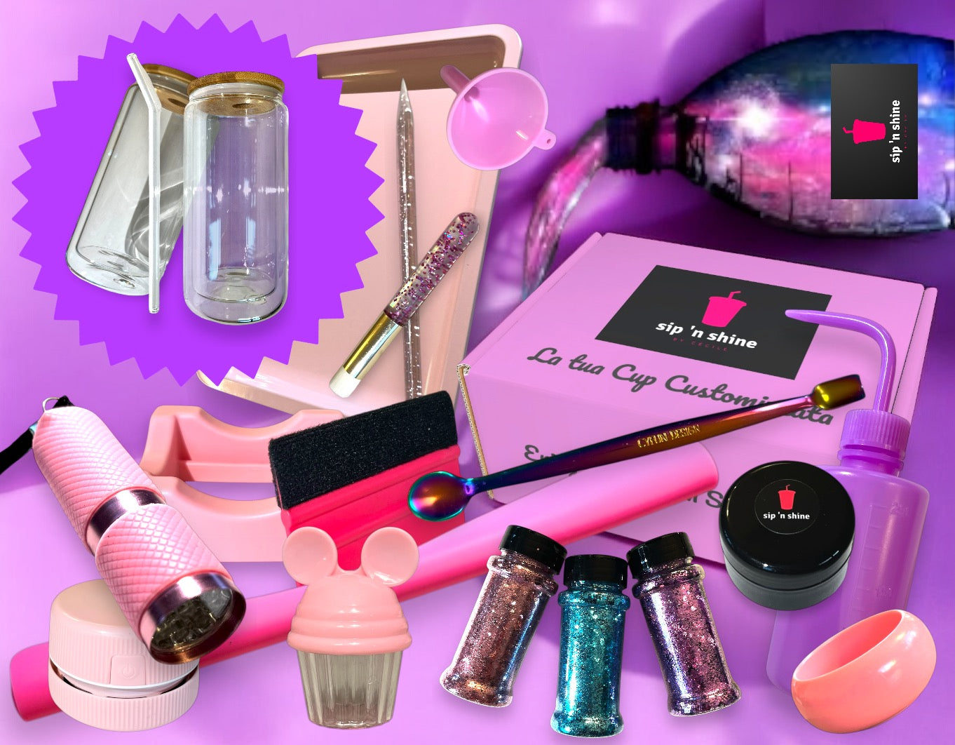 Starter Kit + Corso Completo - Tutto ciò di cui hai bisogno per le tue prime 2 tazze personalizzate!