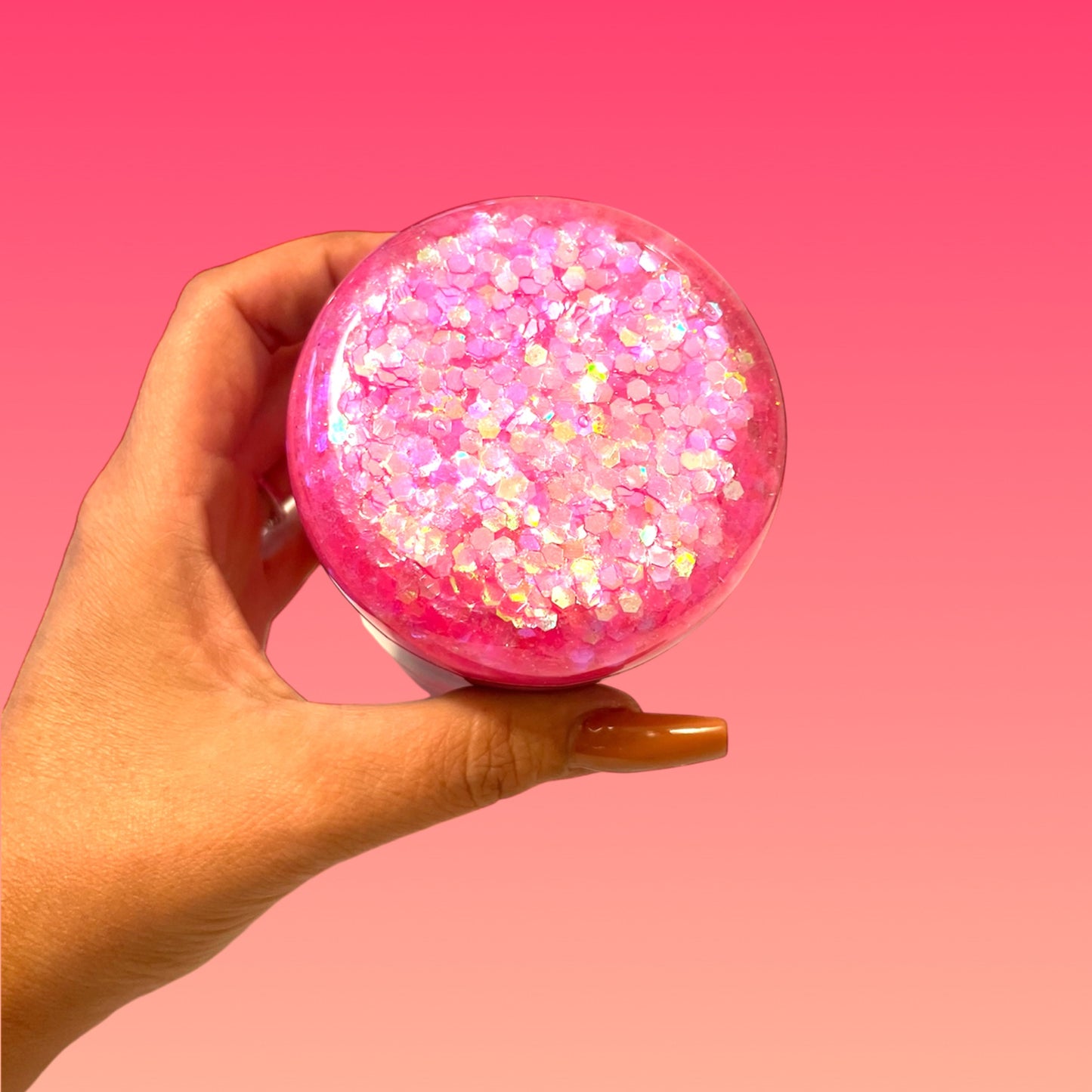 Tazza Glitterata da 475 ml in Vetro Doppio con Tappo Viola Stile Lattina e Cannuccia Inclusa!