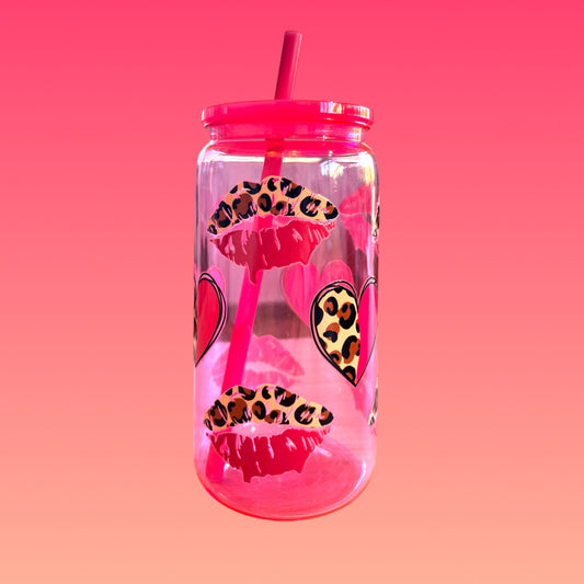 Tazza in Plastica Acrilica da 475 ml senza BPA con Tappo Rosa Scuro e Cannuccia Inclusa!