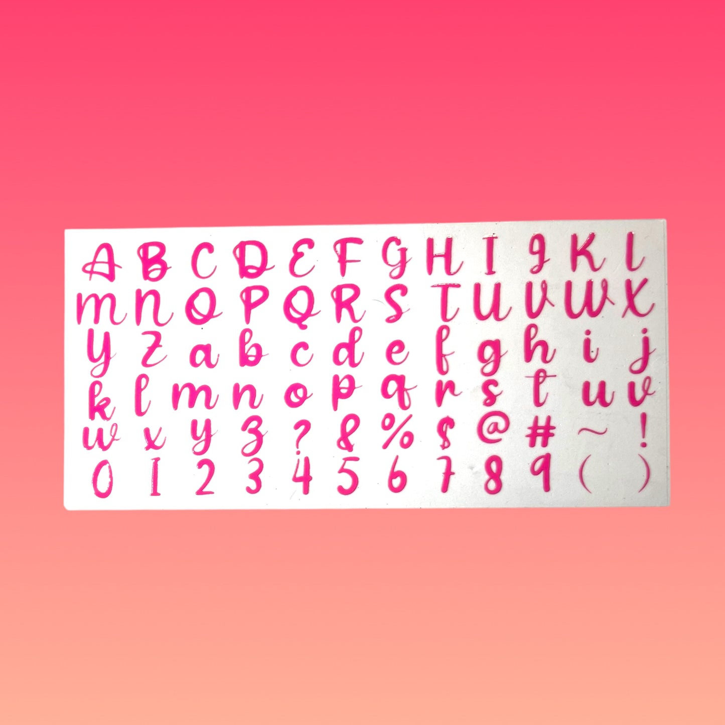 Sticker Alfabeto Sip 'n Shine Impermeabile per la tua CUP ✨ Disponibile in altri colori!