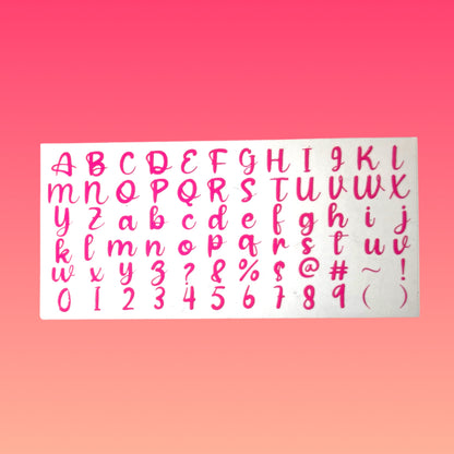 Sticker Alfabeto Sip 'n Shine Impermeabile per la tua CUP ✨ Disponibile in altri colori!