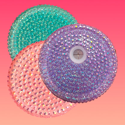 Tappo Glitterato con Cannuccia Inclusa per Tazza da 475ml