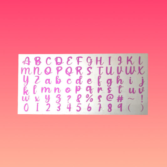 Sticker Alfabeto Sip 'n Shine Impermeabile per la tua CUP ✨ Disponibile in altri colori!