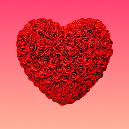 Tazza da 475 ml in Vetro Doppio con Tappo e Cannuccia inclusi e Orsacchiotto di Roselline artificiali