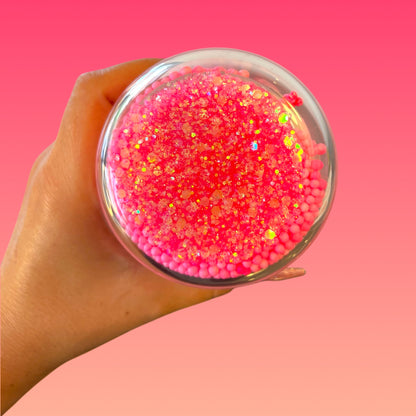 Tazza da 475 ml in Vetro Doppio con Tappo Rosa Chiaro e Cannuccia Inclusa!